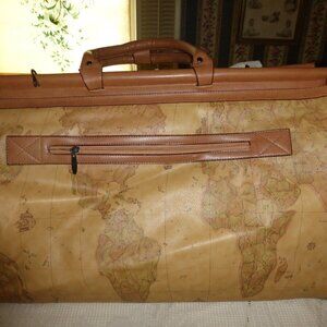 Vintage World Map Theme Hand Luggage